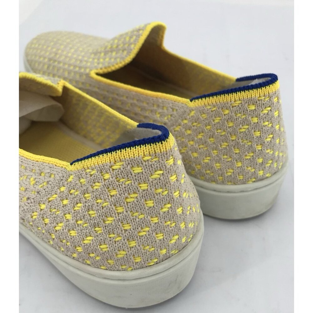 Rothys Shoes Size 8 Lemon Yellow Honeycomb The Sneaker Washable Comfort Slip On - Picture 10 of 16